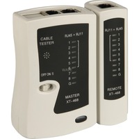 goobay CAT Netzwerk- und Leitungstester XT-468, Messgerät beige/schwarz