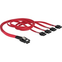 DeLOCK Adapterkabel mini SAS 36 Pin (SFF 8087) > 4x SATA rot, 50cm