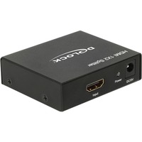 DeLOCK Splitter HDMI Buchse > 2x HDMI Buchse 4K, HDMI Splitter schwarz