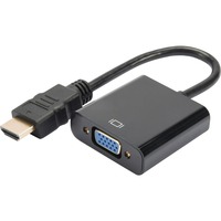 Digitus Konverter HDMI A > VGA, Adapter schwarz, 18cm