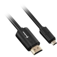 Sharkoon Kabel HDMI Stecker > micro HDMI Stecker schwarz, 1 Meter, HDMI 4K