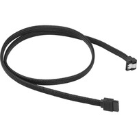 Sharkoon Sata III Kabel 90° sleeve schwarz, 75 cm