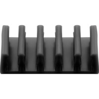 goobay Kabel Management 5-Slots, Kabelführung schwarz, 2er-Set