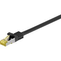 goobay Patchkabel RJ-45 S/FTP, mit Cat 7 Rohkabel schwarz, 1 Meter, 500 MHz