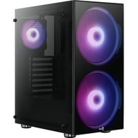 Aerocool Python, Tower-Gehäuse schwarz, Tempered Glass