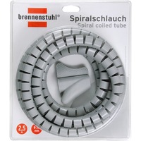 Brennenstuhl Spiralschlauch 2,5 Meter, Kabelschlauch grau, Ø 20mm, Retail