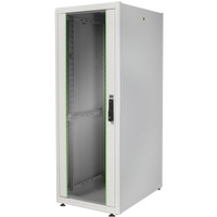 Digitus Netzwerkschrank Dynamic Basic Serie - 600x800 mm (BxT), IT-Schrank hellgrau, 32 Höheneinheiten