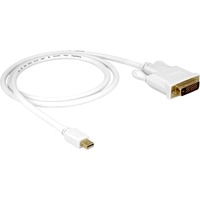 DeLOCK Adapterkabel mini-DisplayPort Stecker > DVI 24+1 Stecker weiß, 1 Meter