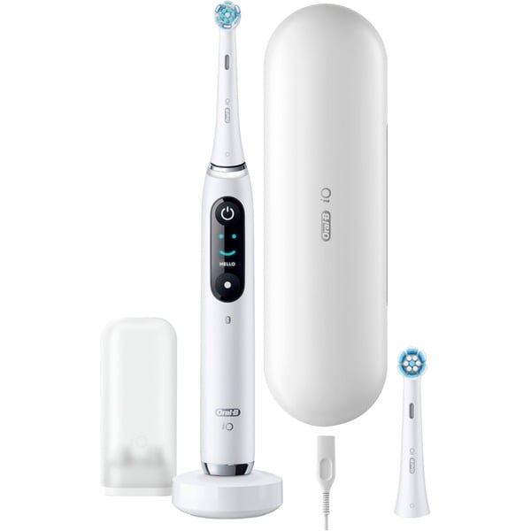 Braun Oral-B iO Series 9N, električna zobna ščetka bela, White Alabaster