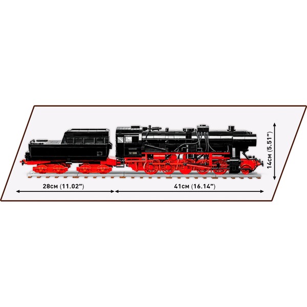 Parna lokomotiva COBI DR BR Class 52, konstrukcijska igrača merilo 1:35