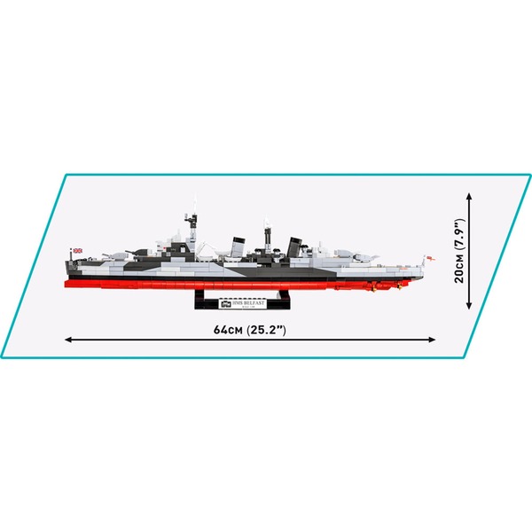 COBI HMS Belfast, konstrukcijska igrača v merilu 1:300