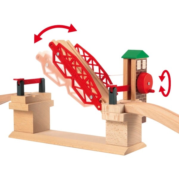 Dvižni most BRIO World, rjava/rdeča steza