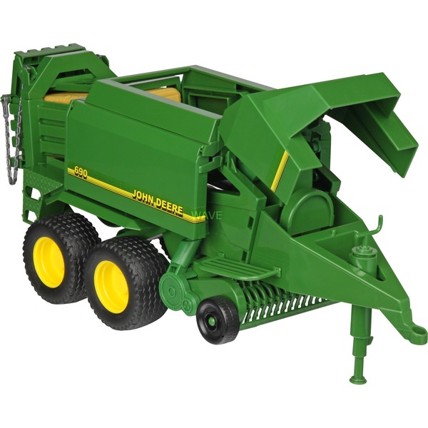 brat John Deere balirka za velike bale, model vozila zeleno/rumena