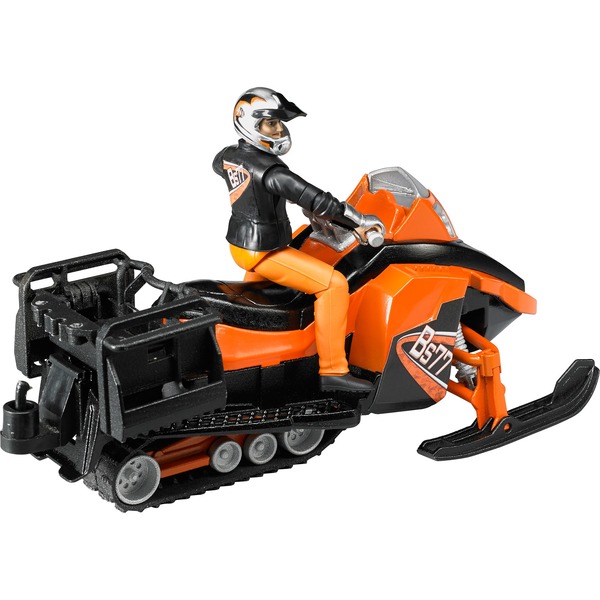 motorne sani bruder z voznikom in opremo, model vozila oranžno/črne barve