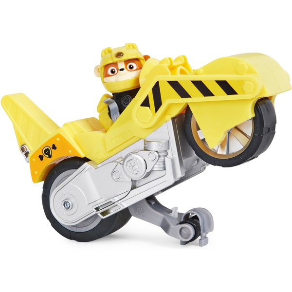 Motocikel Spin Master Paw Patrol Moto Pups Rubbles, rumeno igralno vozilo, z igralno figuro