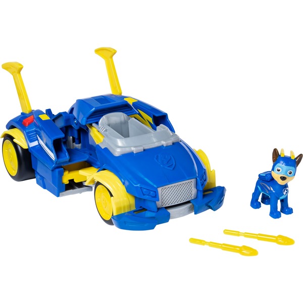 Spin Master Paw Patrol, Mighty Pups Super Paws - Chases Powered Up Vehicle, Toy Vehicle Transformable Vehicle s figurico