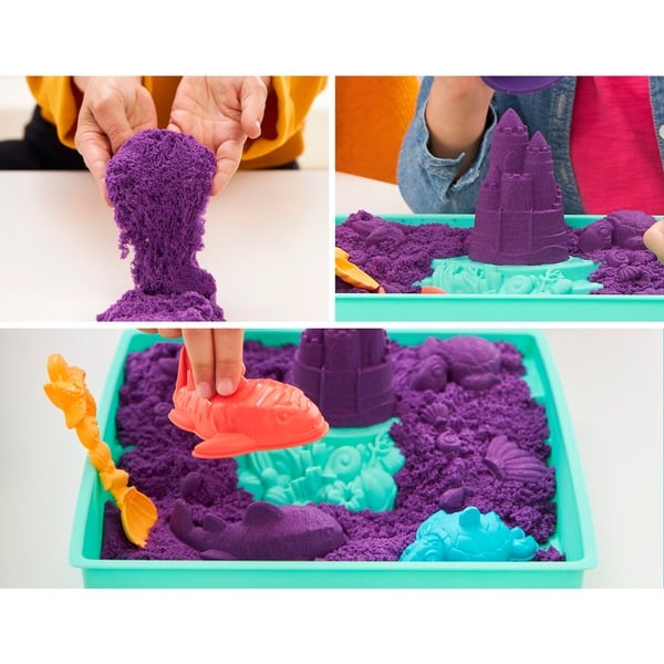 Spin Master Kinetic Sand - Sandbox Set vijoličen, igralni pesek 454 gramov peska
