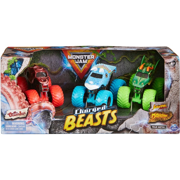 Spin Master Monster Jam Charged Beasts 3-Pack Igrača Vozilo