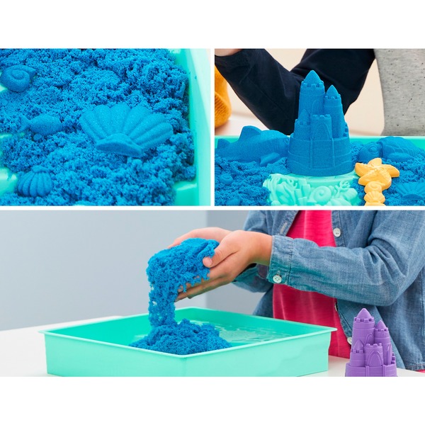 Spin Master Kinetic Sand - Sandbox Set moder, igralni pesek 454 gramov peska
