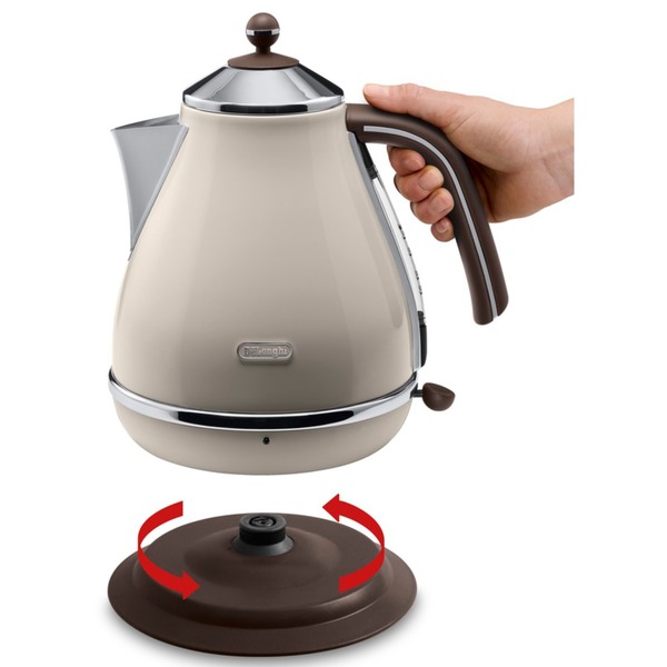 DeLonghi Icona Vintage KBOV 2001.BG, kotliček smetana/krom, 1,7 l