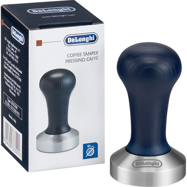 DeLonghi kavni nabijač DLSC058, stiskalnica temno modra/nerjaveče jeklo, za espresso aparate s portafiltrom
