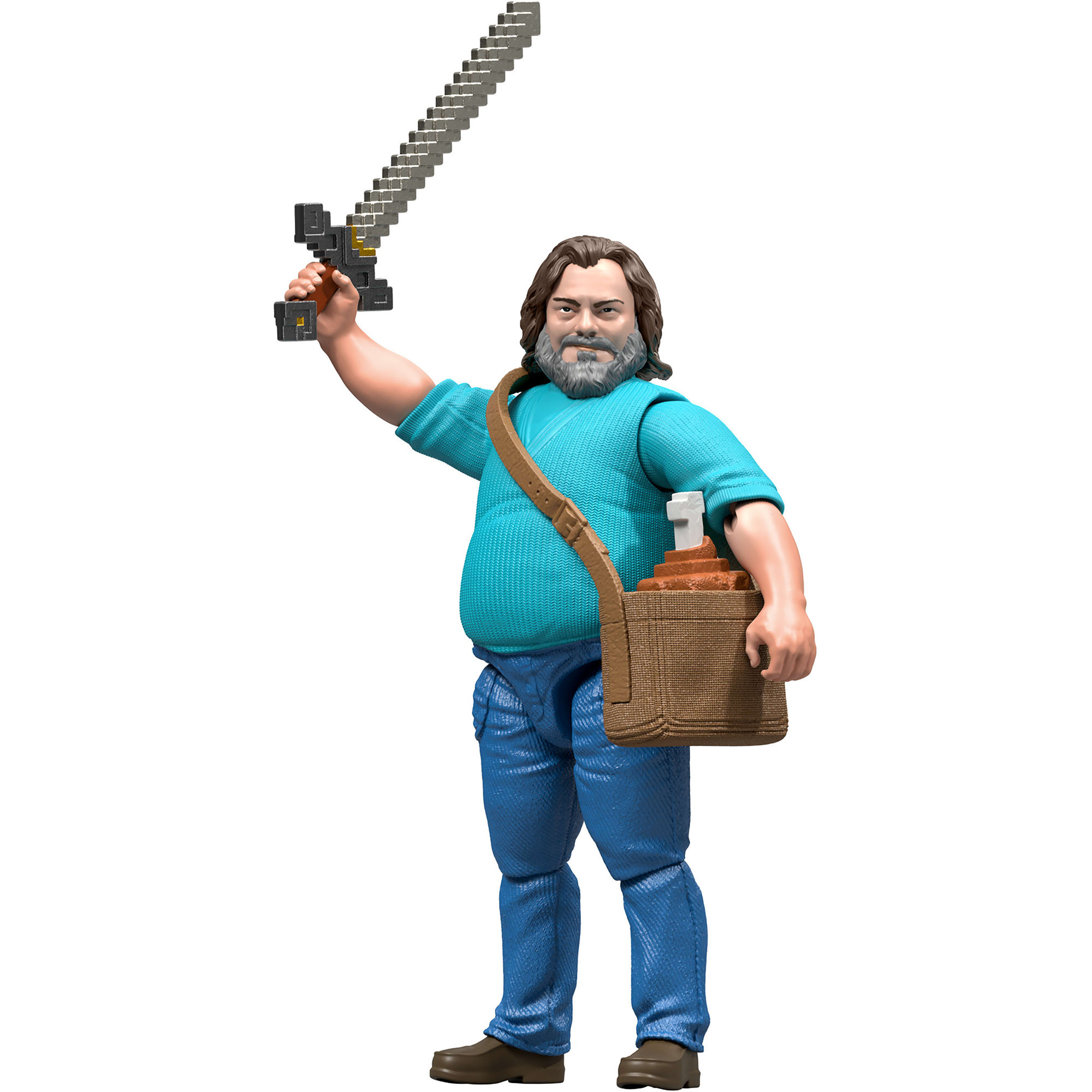 Mattel Minecraft Movie Steve Actionfigur und Zubehör, Spielfigur Spielset mit 10 cm Figur
