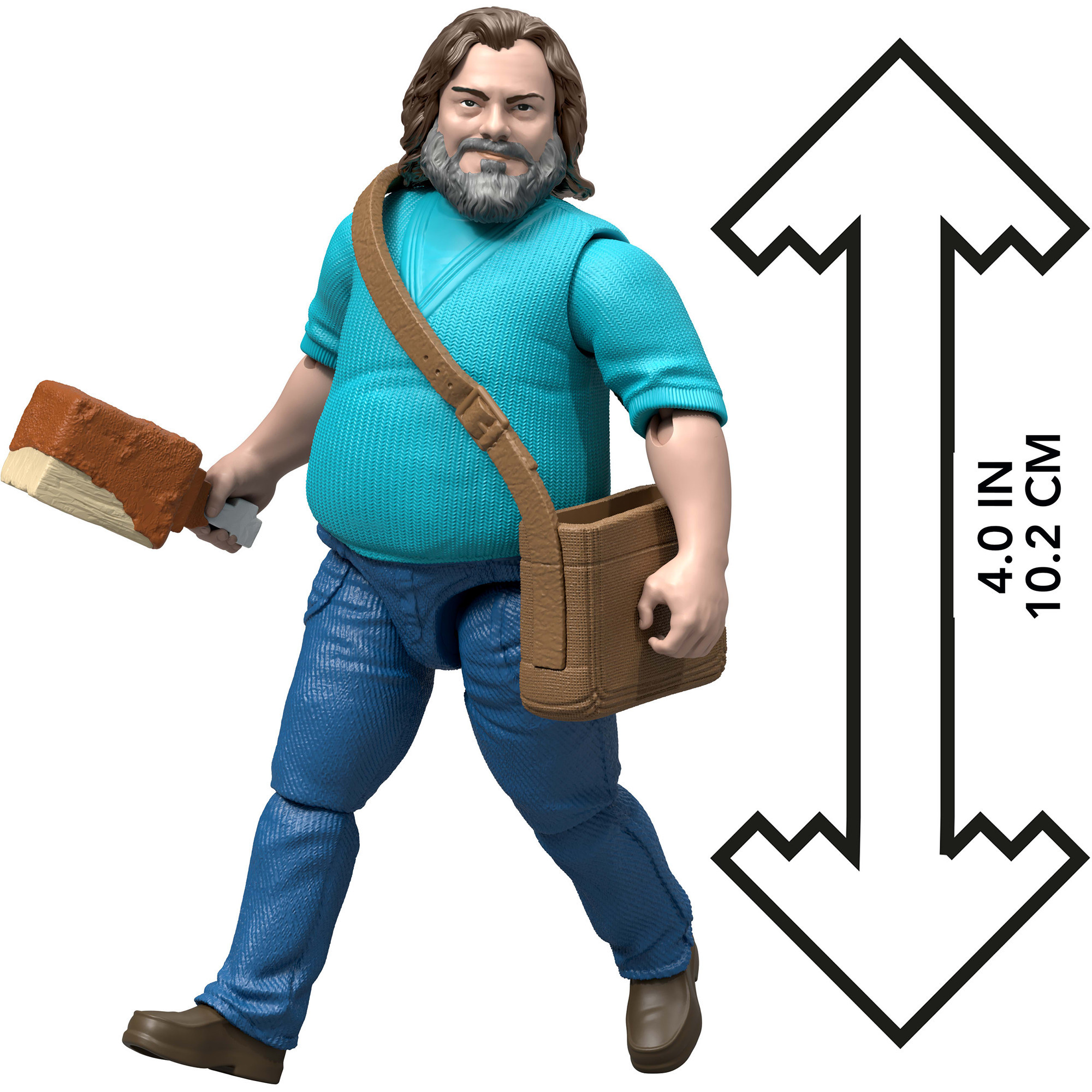 Mattel Minecraft Movie Steve Actionfigur und Zubehör, Spielfigur Spielset mit 10 cm Figur