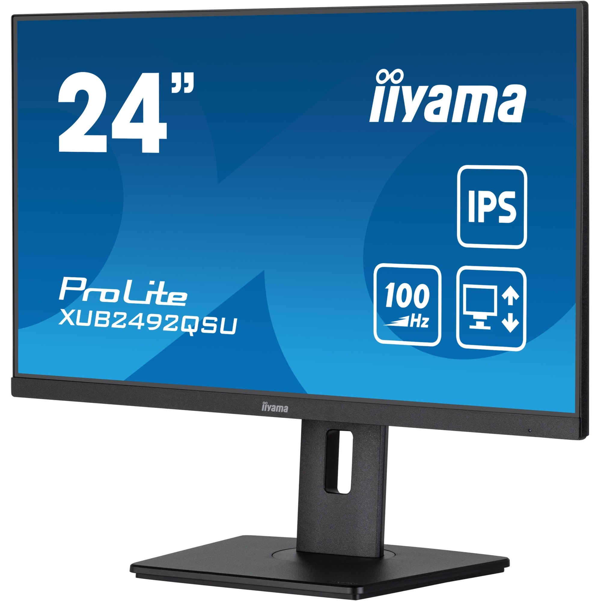 iiyama ProLite XUB2492QSU-B1, LED-Monitor 60.5 cm (23.8 Zoll), schwarz (matt), WQHD, IPS, AMD Free-Sync, 100Hz Panel