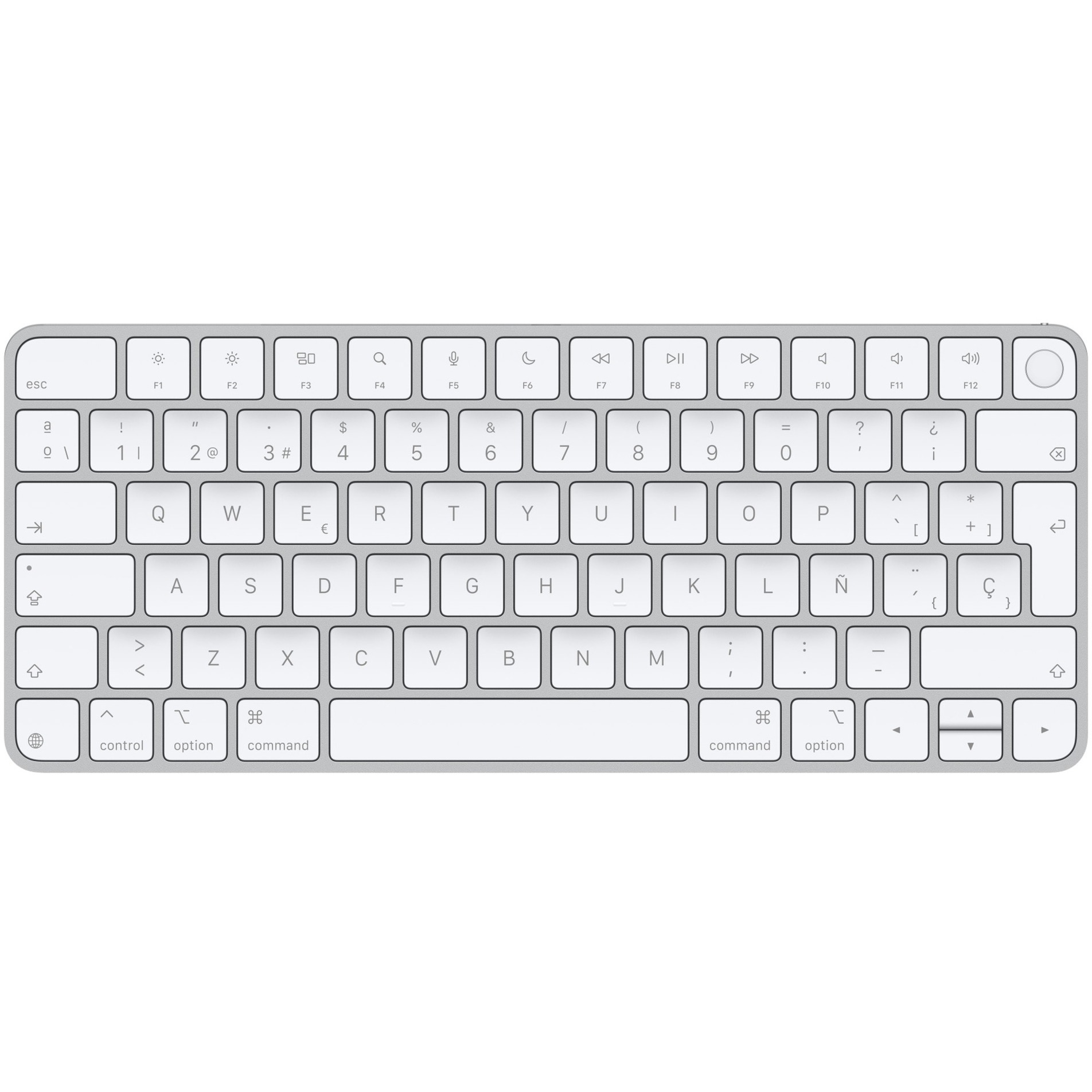 Apple Magic Keyboard mit Touch ID, Tastatur silber/weiß, ES-Layout, für Mac Modelle mit Apple Chip