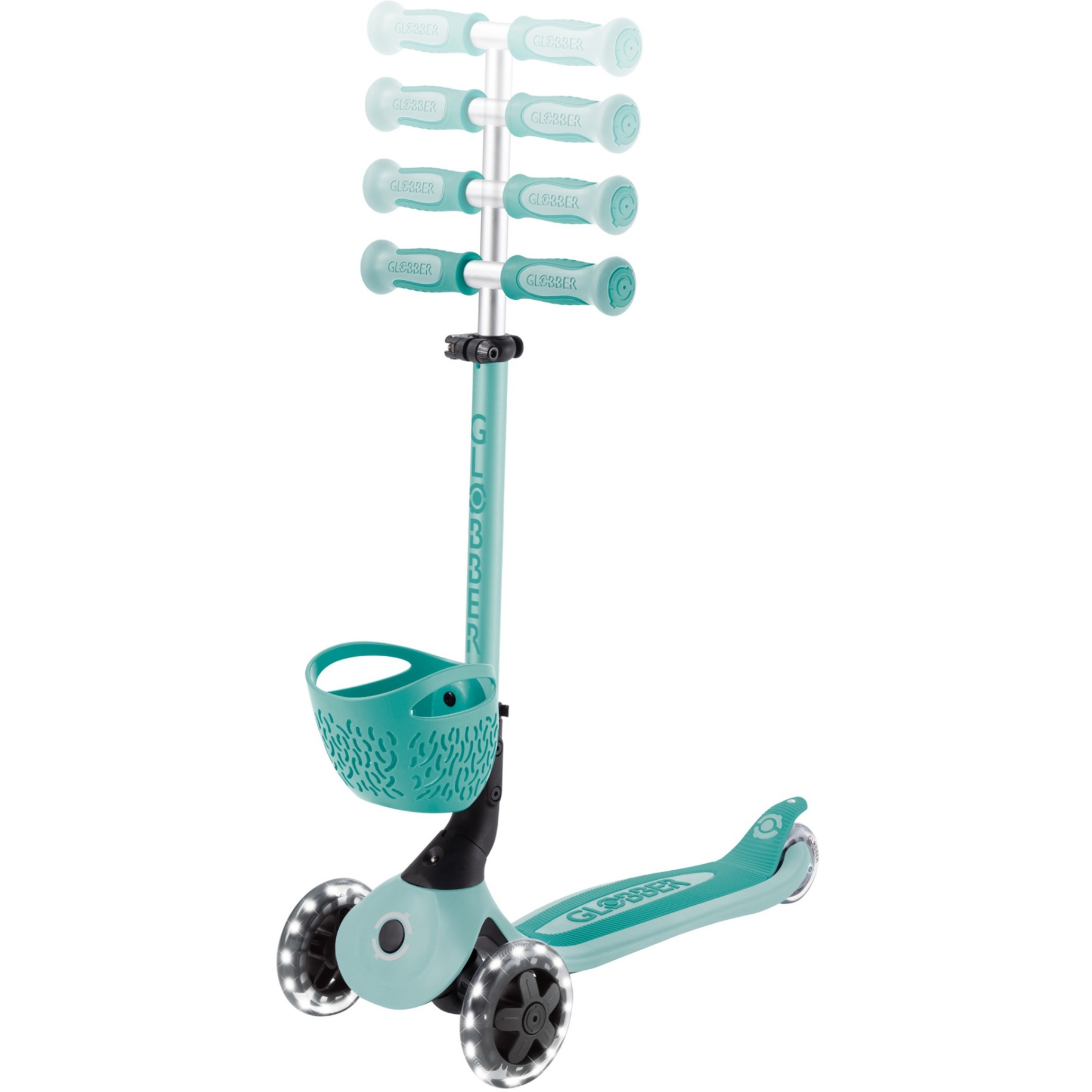 GLOBBER Go-Up Baby Lights 360, Scooter mint/dunkelgrün