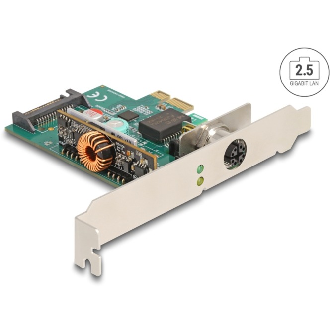 DeLOCK PCI Express x1 Netzwerkkarte 2,5 Gigabit LAN 1x M12, LAN-Adapter