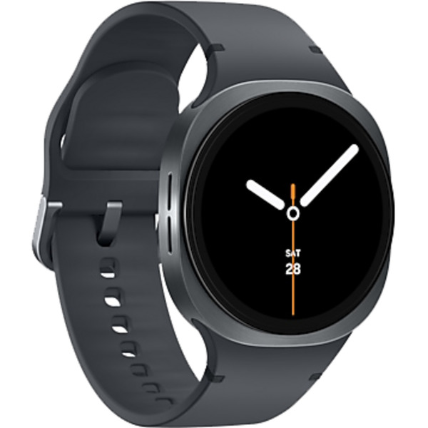 SAMSUNG Galaxy Watch8, Smartwatch dunkelgrau, 40 mm, Sport Band M/L