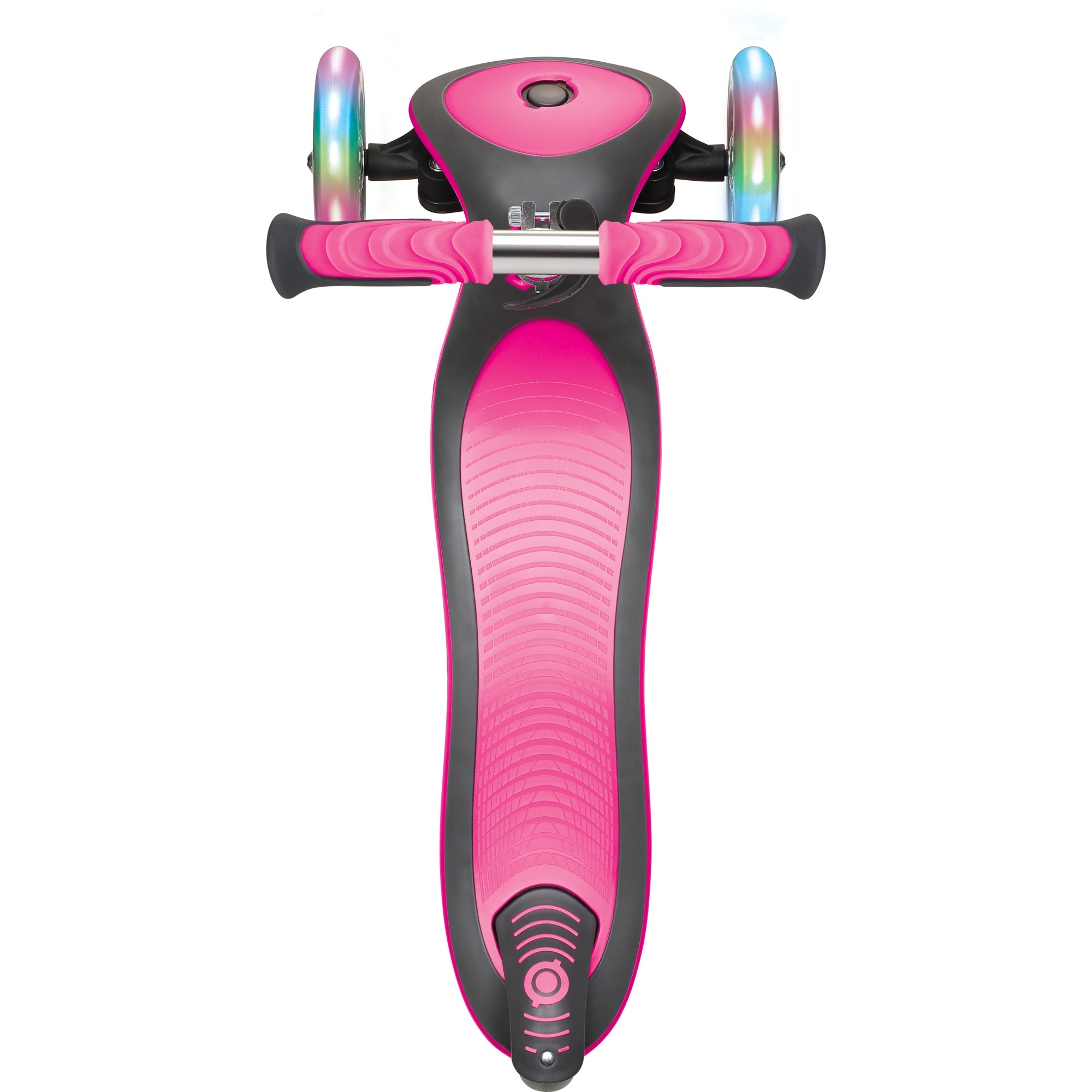 GLOBBER Elite Deluxe mit Leuchtrollen, Scooter pink/schwarz