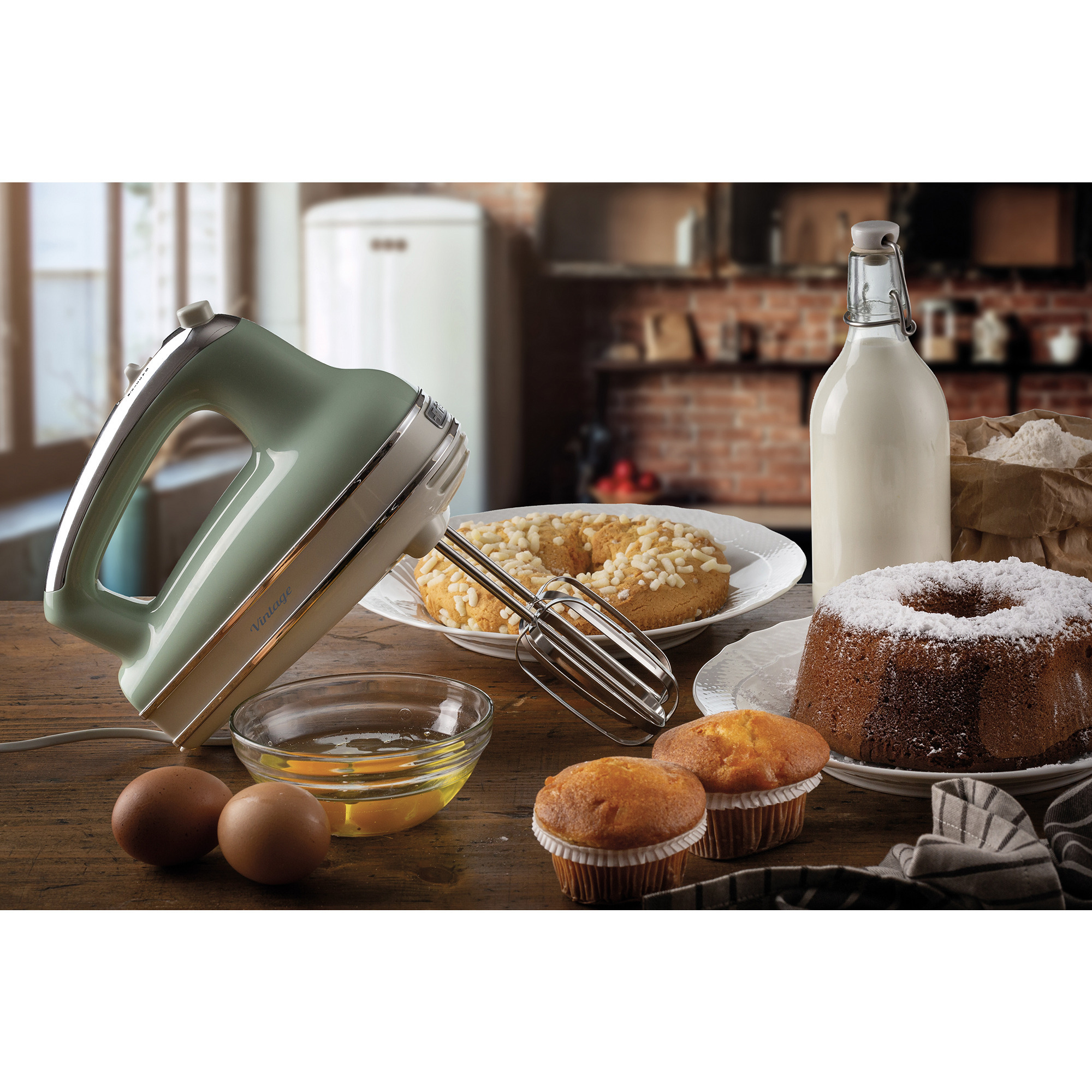 Ariete Handmixer Vintage Green 1548GR hellgrün, 450 Watt