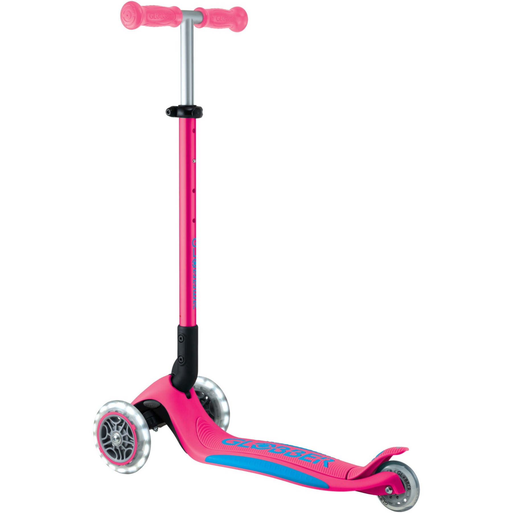 GLOBBER Primo Foldable Plus Lights, Scooter pink/hellblau