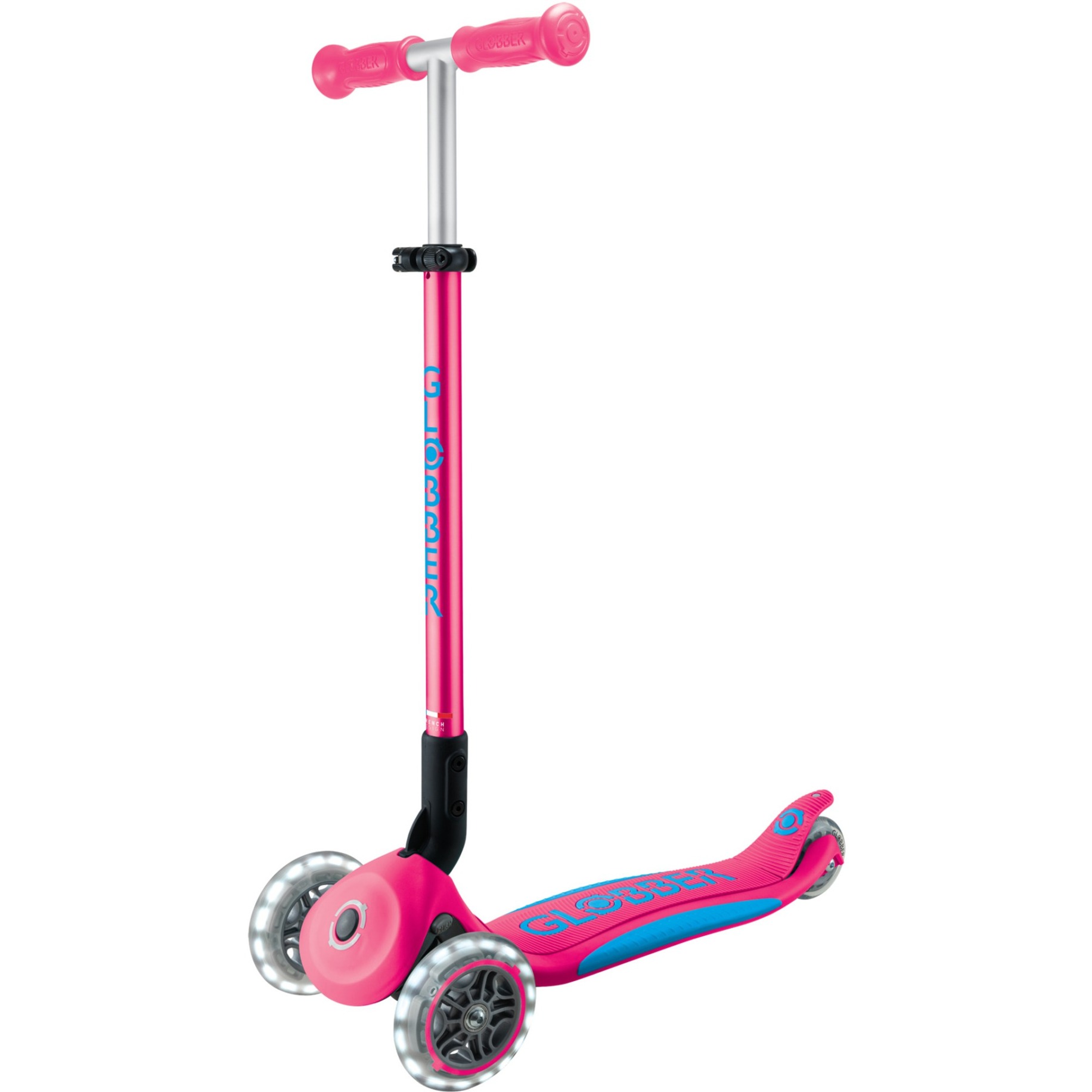 GLOBBER Primo Foldable Plus Lights, Scooter pink/hellblau