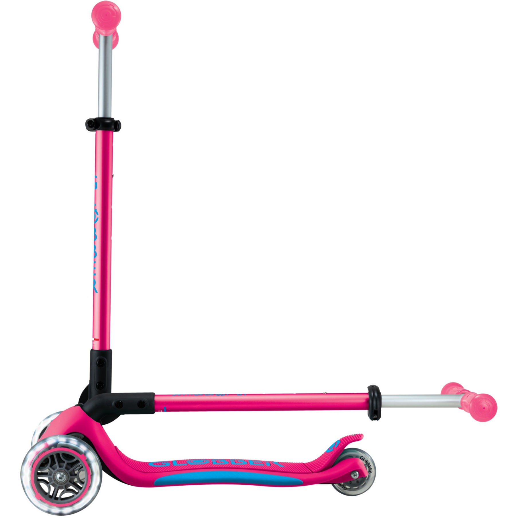 GLOBBER Primo Foldable Plus Lights, Scooter pink/hellblau
