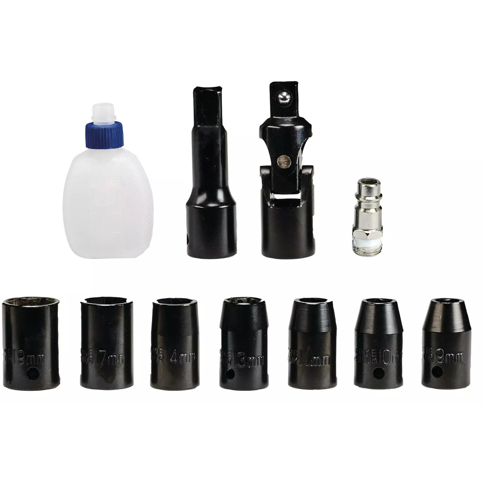 EINHELL Druckluft-Ratschenschrauber TC-PR 68, Schlagschrauber rot/schwarz, Lösemoment 68 Nm, 1/2", inkl. 7 Stecknüsse, Koffer