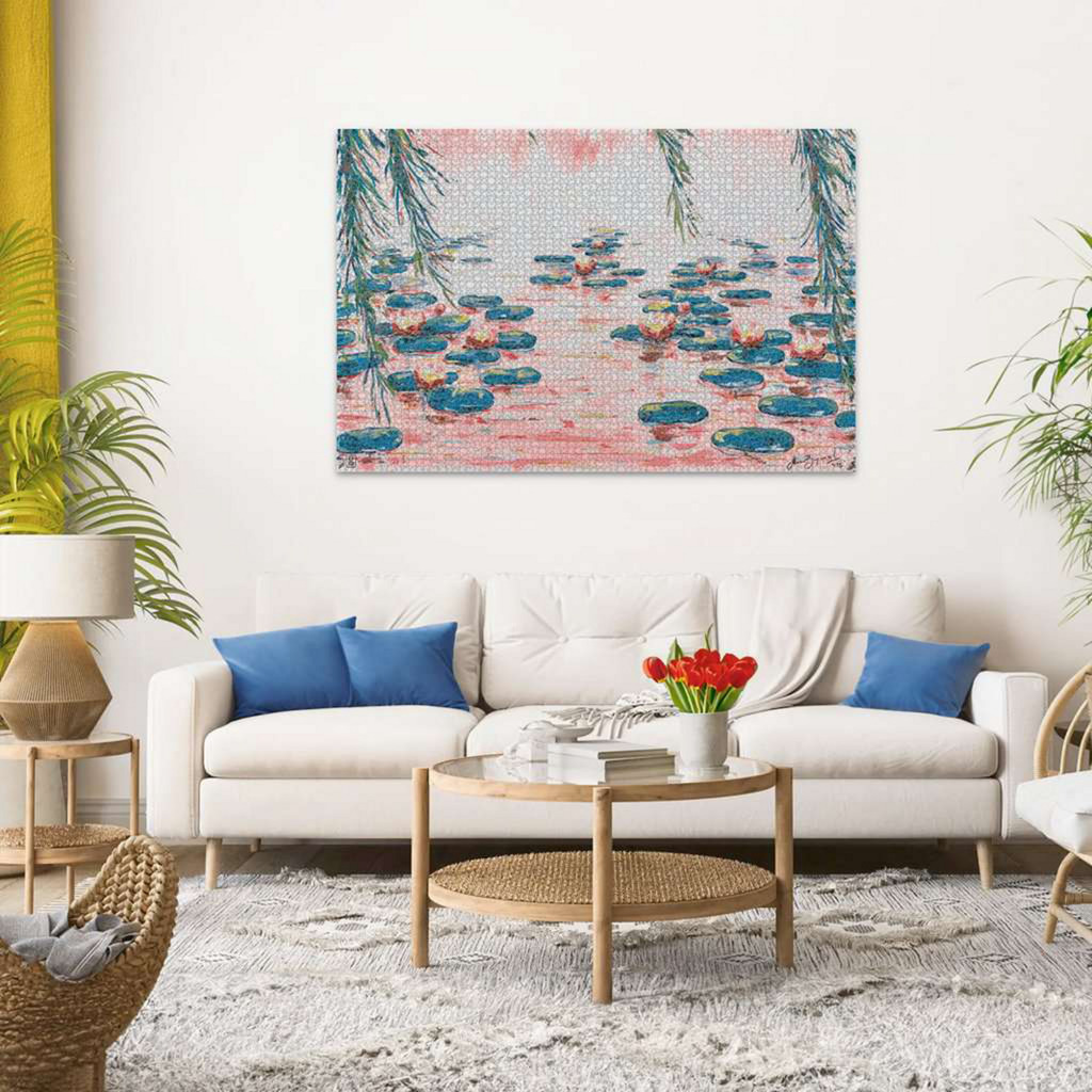 Ravensburger Puzzle - Rosafarbene Seerosen von Mauro Bergonzoli 4000 Teile