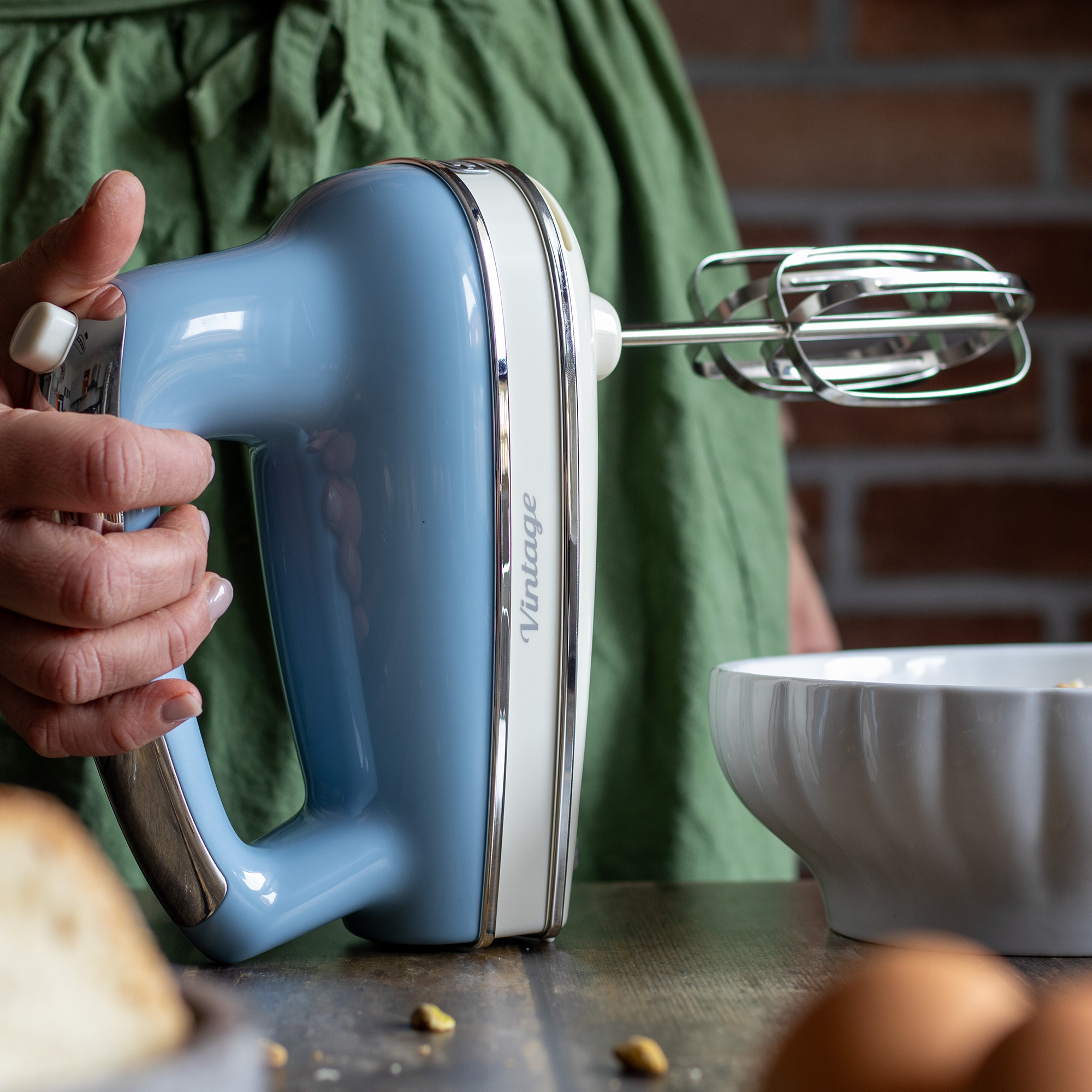 Ariete Handmixer Vintage Sky blue 1548BL hellblau, 450 Watt