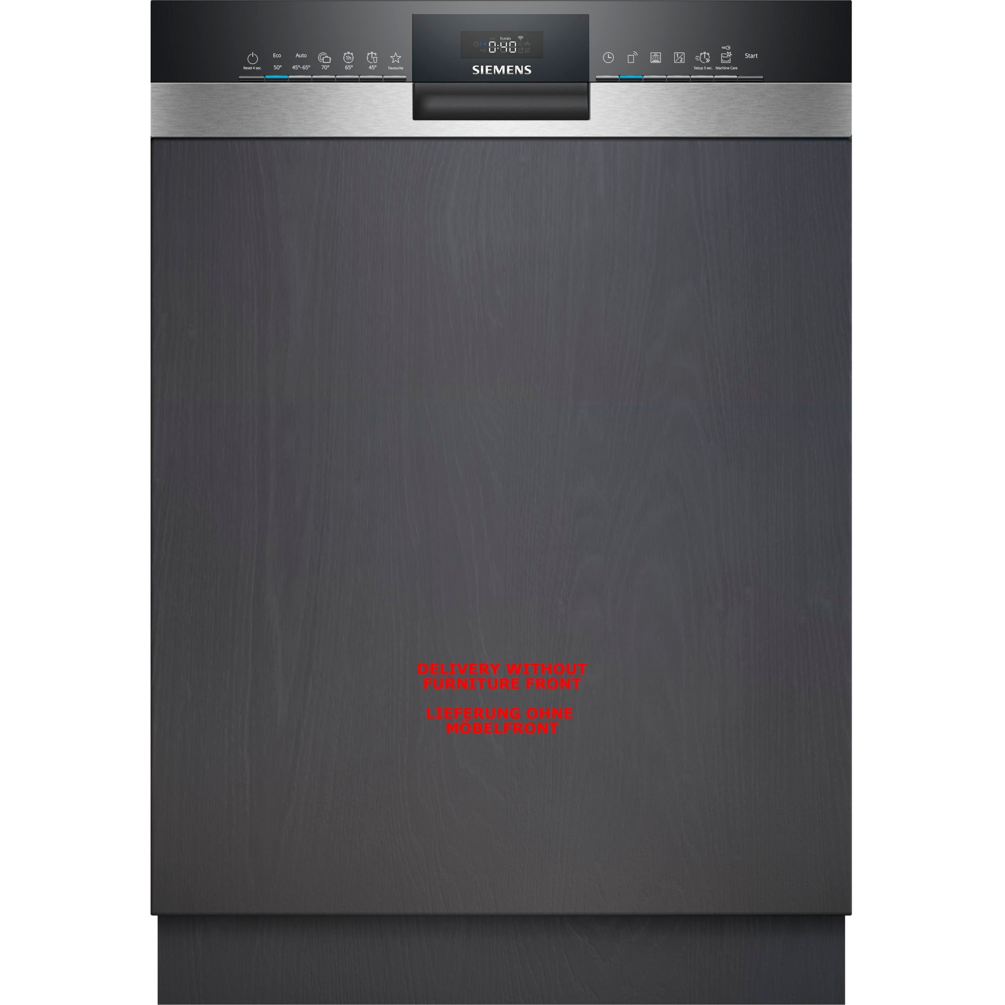 Siemens SN53HS10TE IQ300, Spülmaschine edelstahl (gebürstet)/schwarz, 60 cm, Home Connect