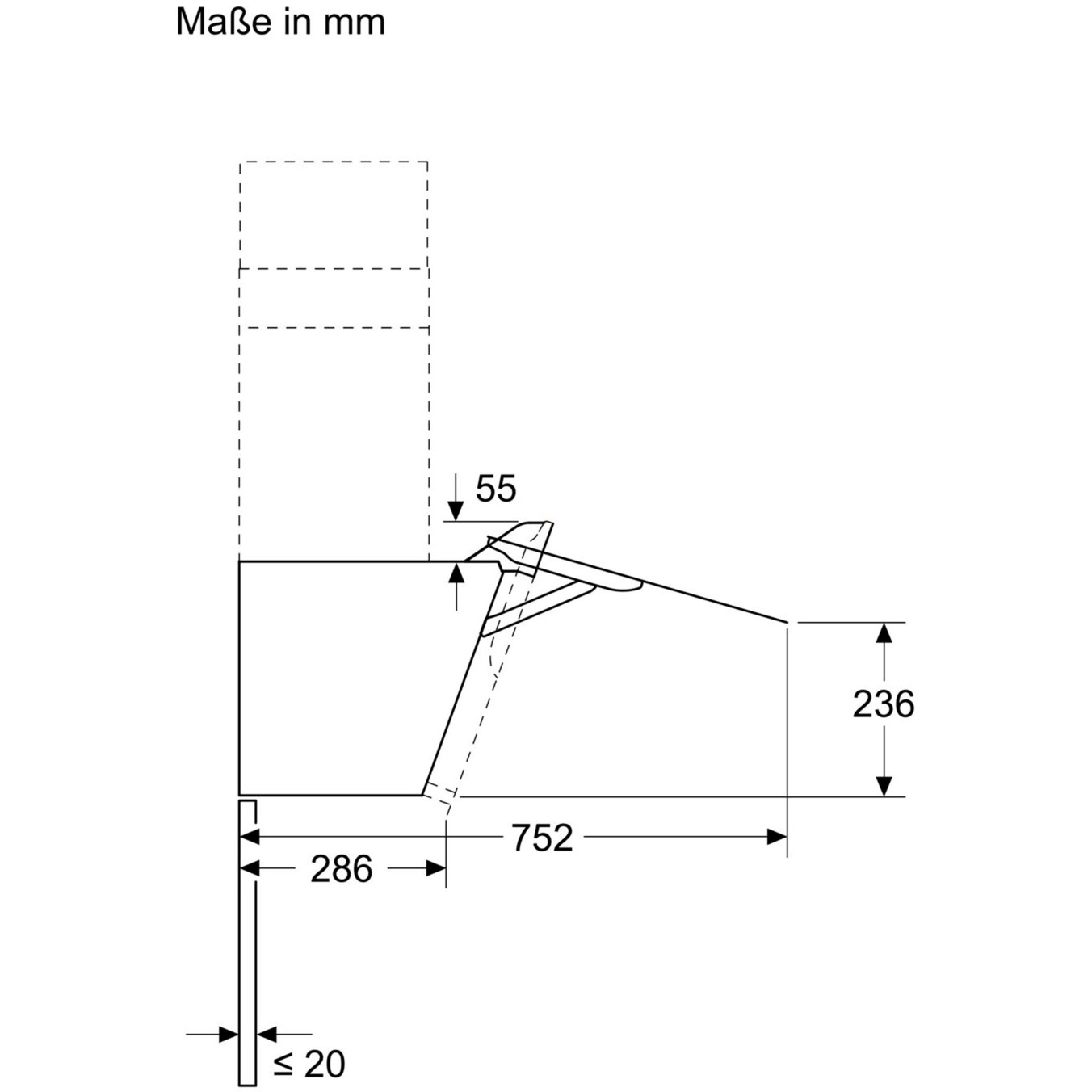 Neff D65IFN1S0 N 50, Dunstabzugshaube schwarz, 60 cm, Home Connect