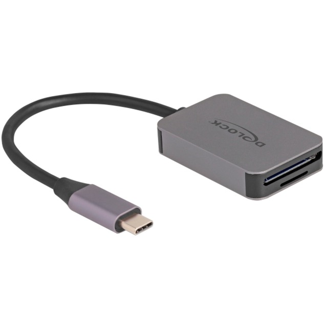 DeLOCK USB Type-C Card Reader für SD oder Micro SD Speicherkarten, Kartenleser grau