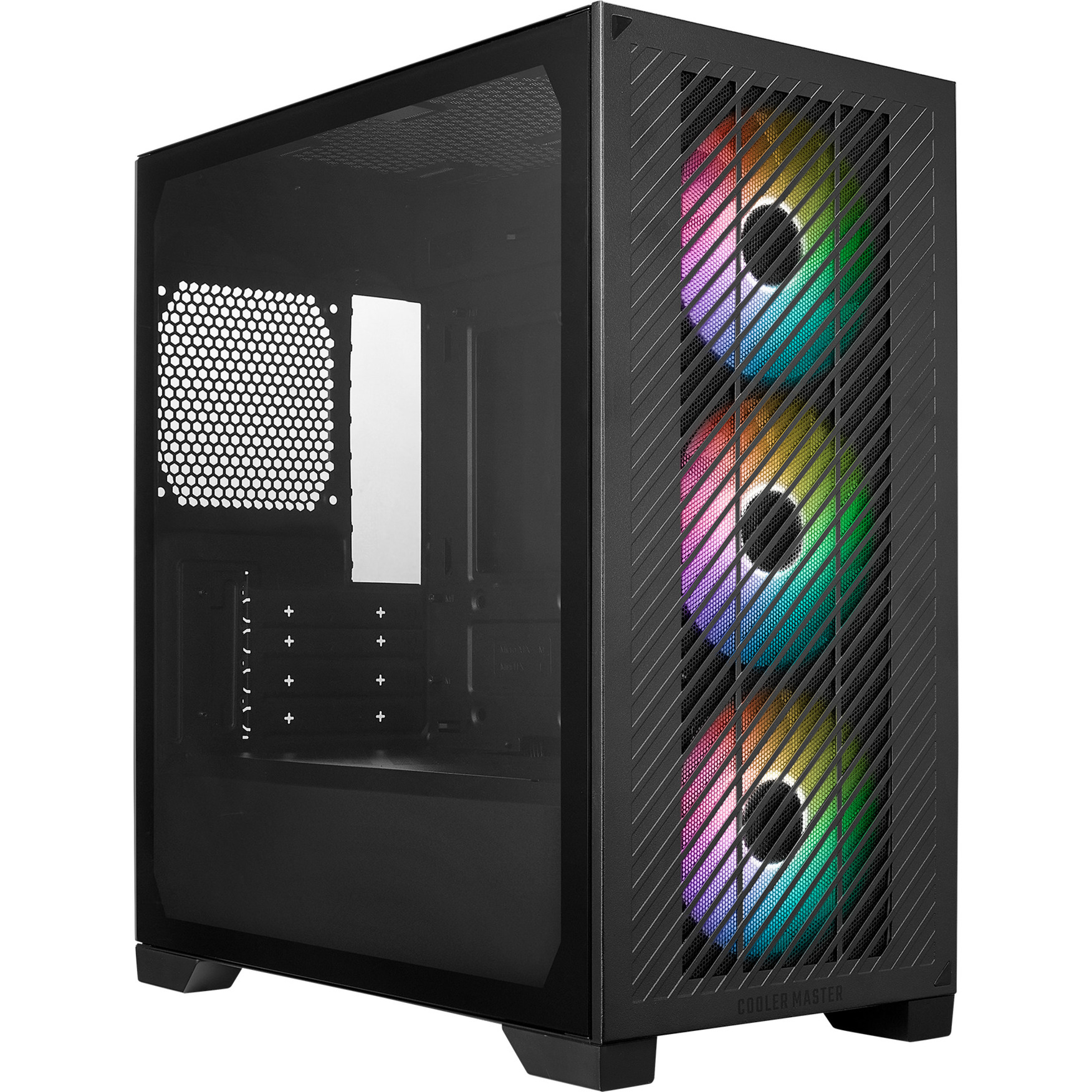 Cooler Master Elite 301, Tower-Gehäuse schwarz, Tempered Glass