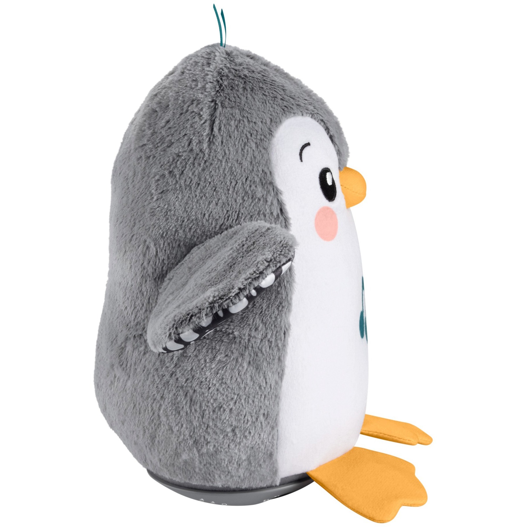 Fisher-Price Flatter & Wackel Pinguin, Kuscheltier schwarz/weiß, zum Spielen in der Bauchlage, mit Musik
