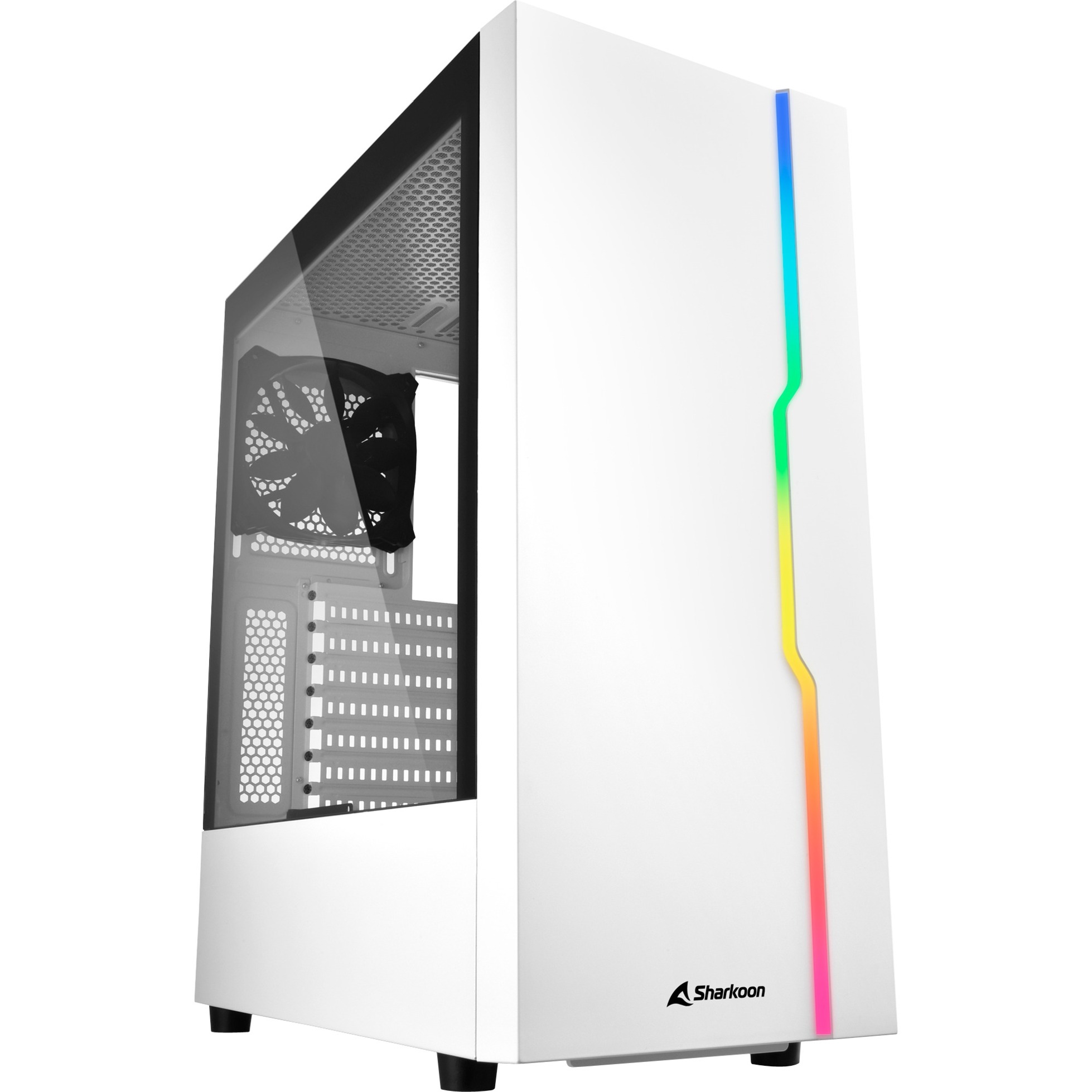 Sharkoon RGB SLIDER White, Tower-Gehäuse weiß