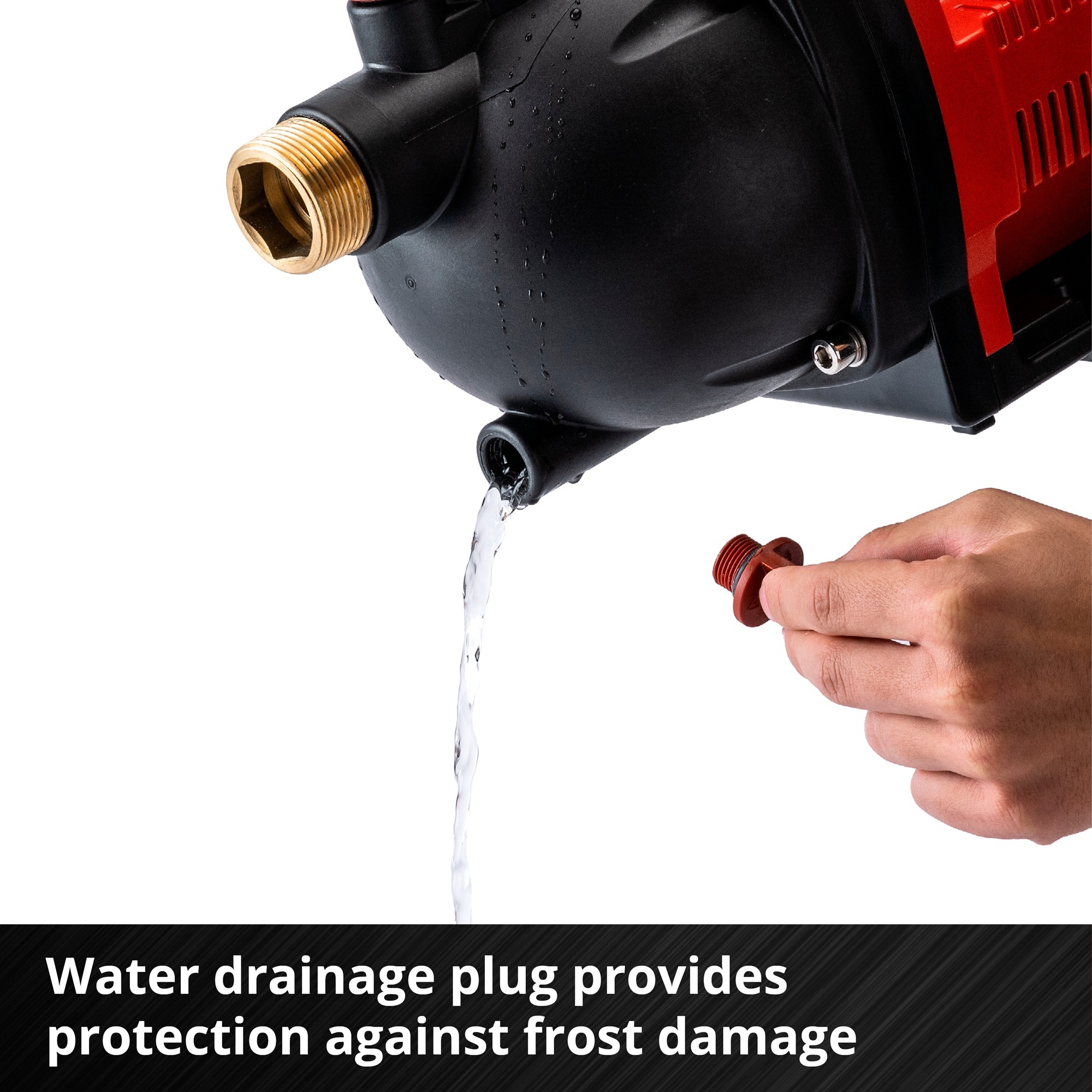 EINHELL Akku-Gartenpumpe AQUINNA 36/30, 36Volt (2x18V) rot/schwarz, ohne Akku und Ladegerät