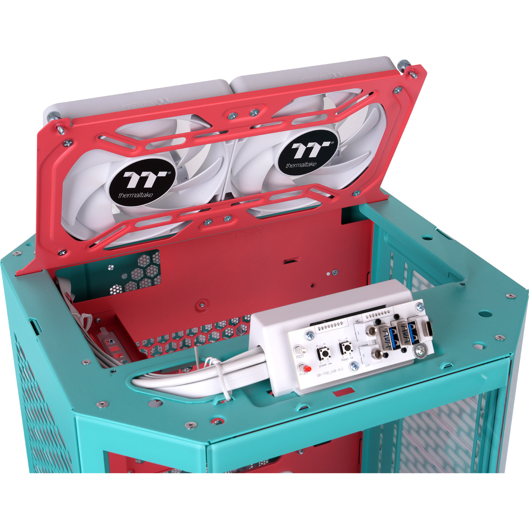 Thermaltake The Tower 250 , Tower-Gehäuse mint/beere, Tempered Glass