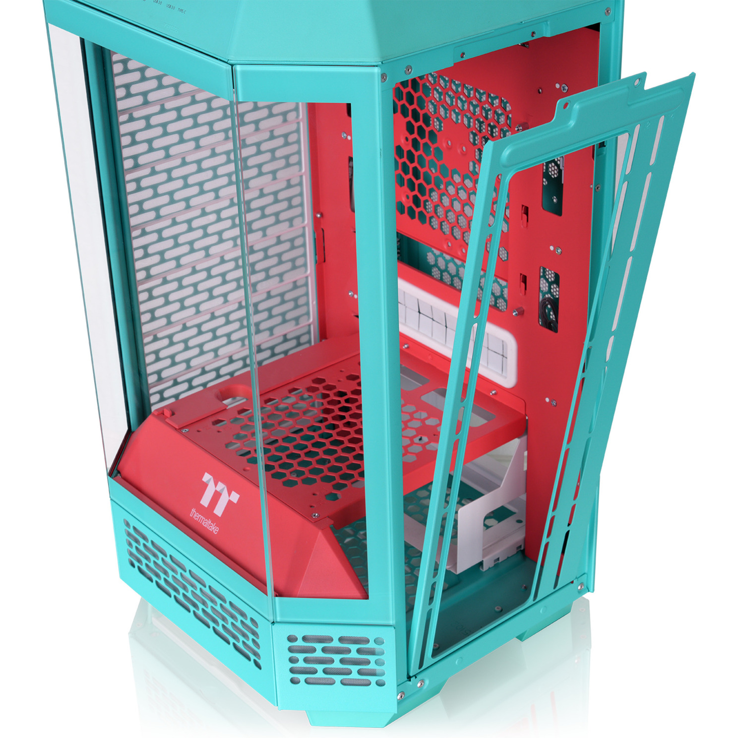 Thermaltake The Tower 250 , Tower-Gehäuse mint/beere, Tempered Glass