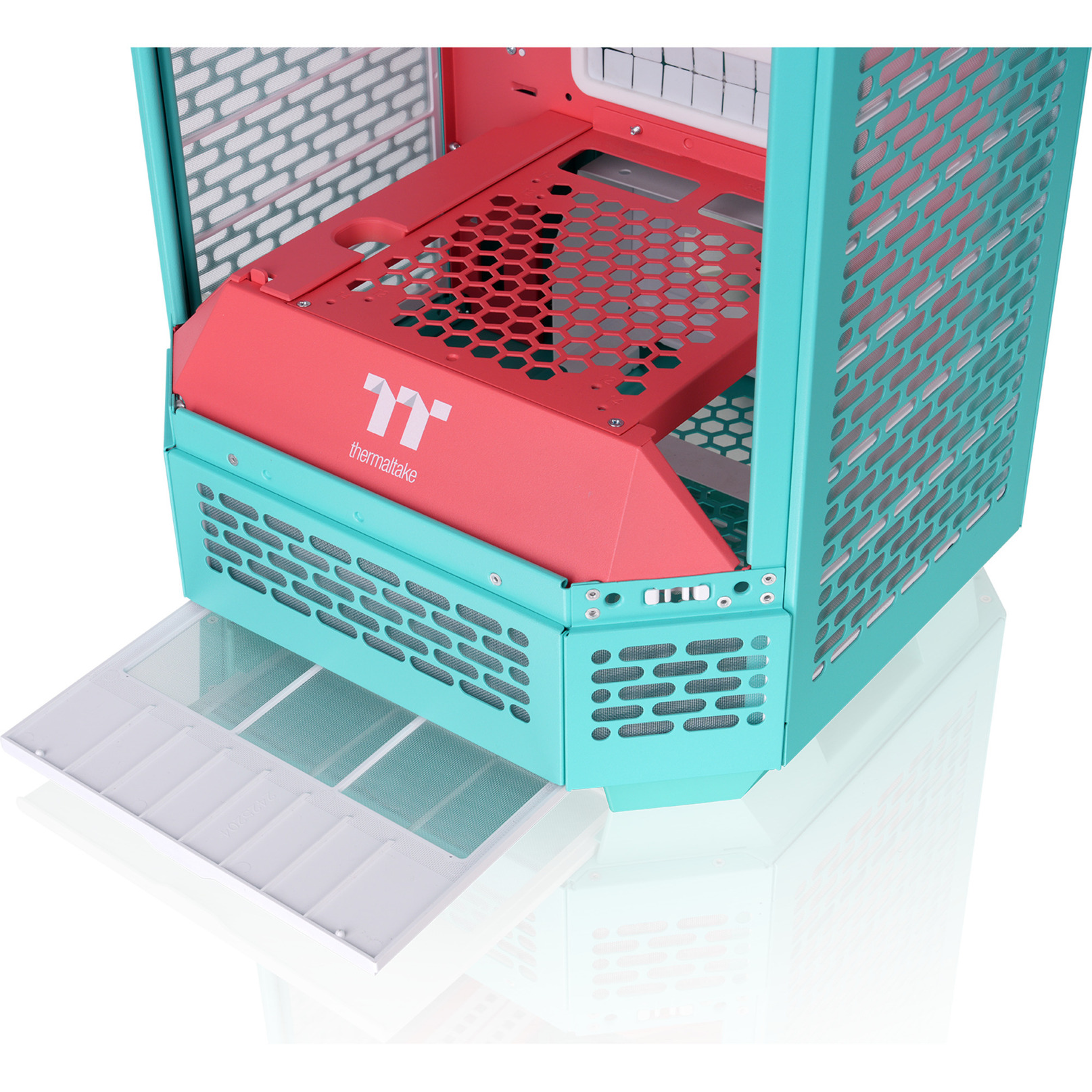 Thermaltake The Tower 250 , Tower-Gehäuse mint/beere, Tempered Glass